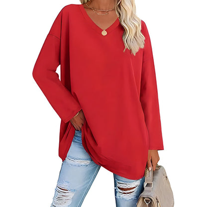 Alicia™ - Relaxed V-Neck Sweater