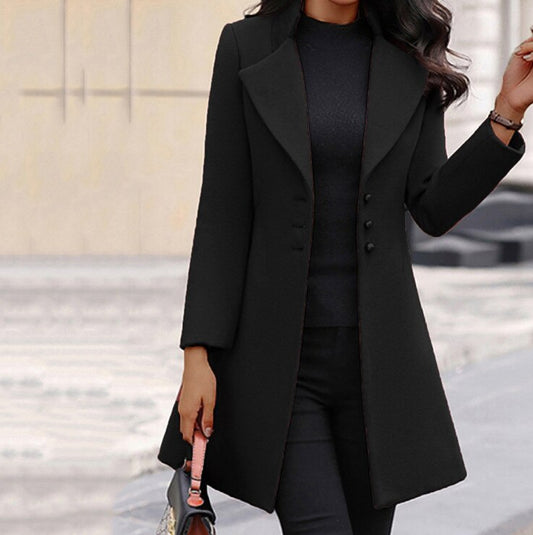 Gail™ - Sleek Buttoned Coat