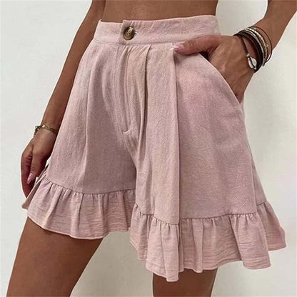 Kissha™ - Flowy Ruffle Hem Shorts