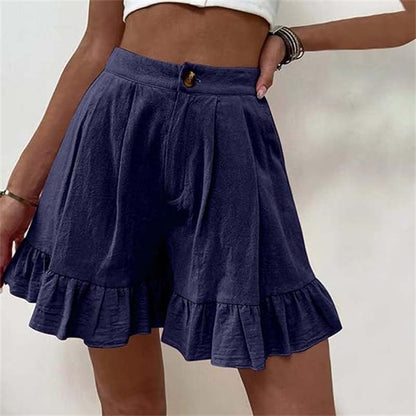 Kissha™ - Flowy Ruffle Hem Shorts