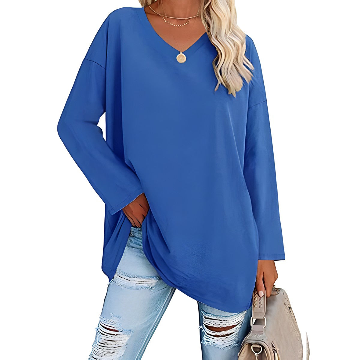 Alicia™ - Relaxed V-Neck Sweater