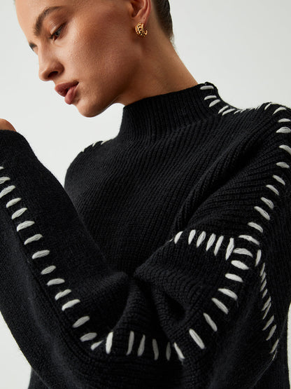 Alexiah™ - Chic Stitch-Detail Sweater