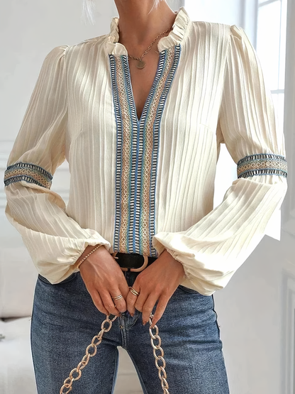 Valerie™ - Stunning V-Neck Blouse