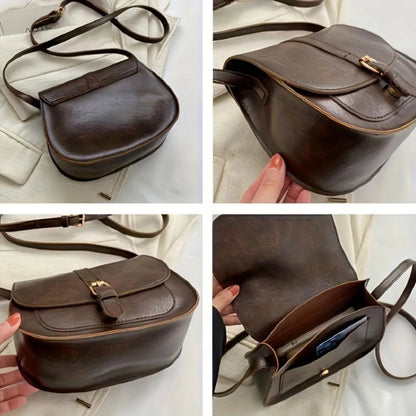 Evelyn Classic Saddle Crossbody Bag