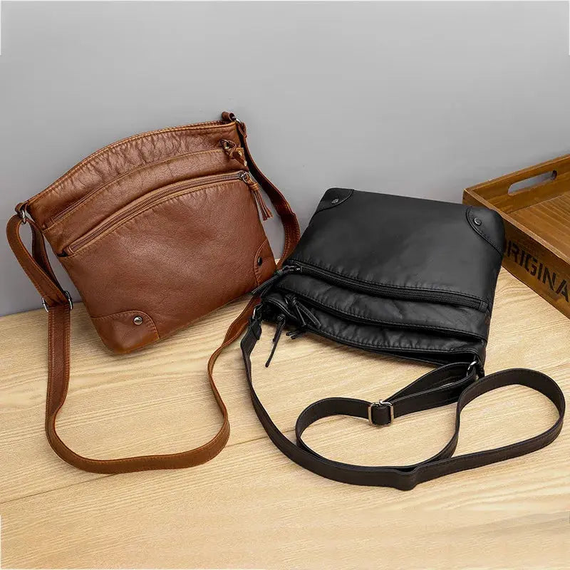 Grace’s Retro Charm | Soft Leather Anti-Theft Messenger Bag