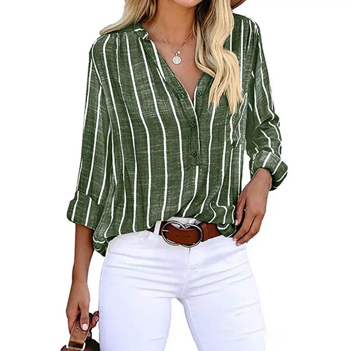 Giana™ - Striped Casual Blouse