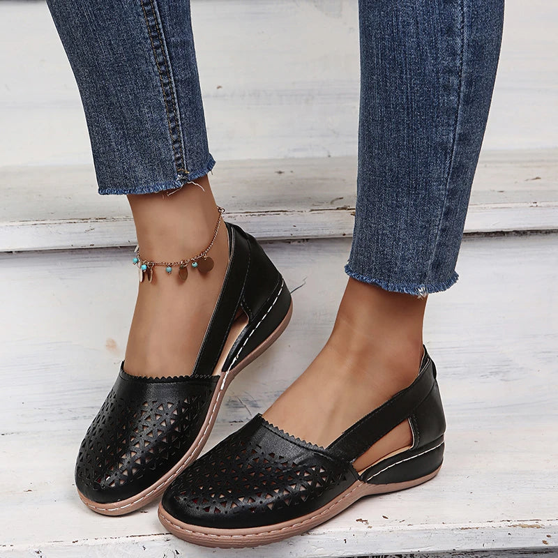 Gracie - Perforated Slip-On Flats