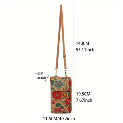 Lila Boho Floral Crossbody Wallet