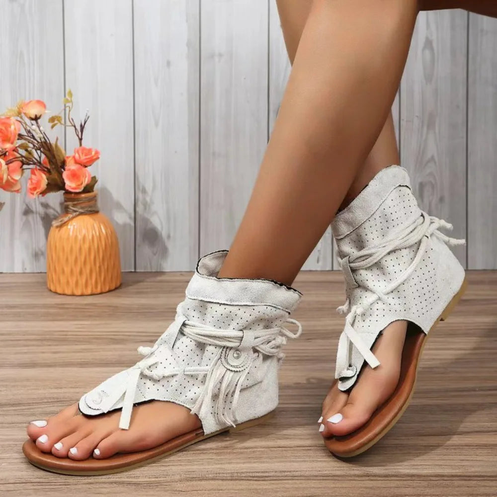 Bellie - Fringe Accent Sandals