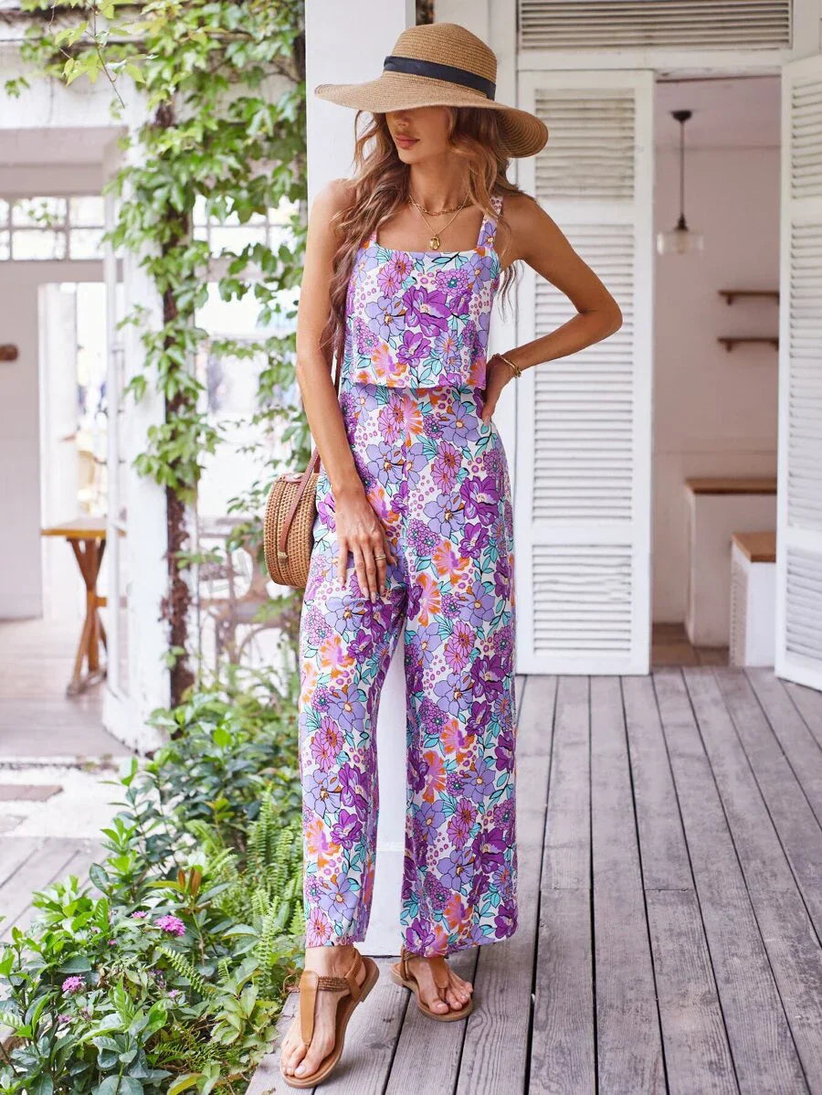 Sandra™ - Floral Wide-leg Jumpsuit