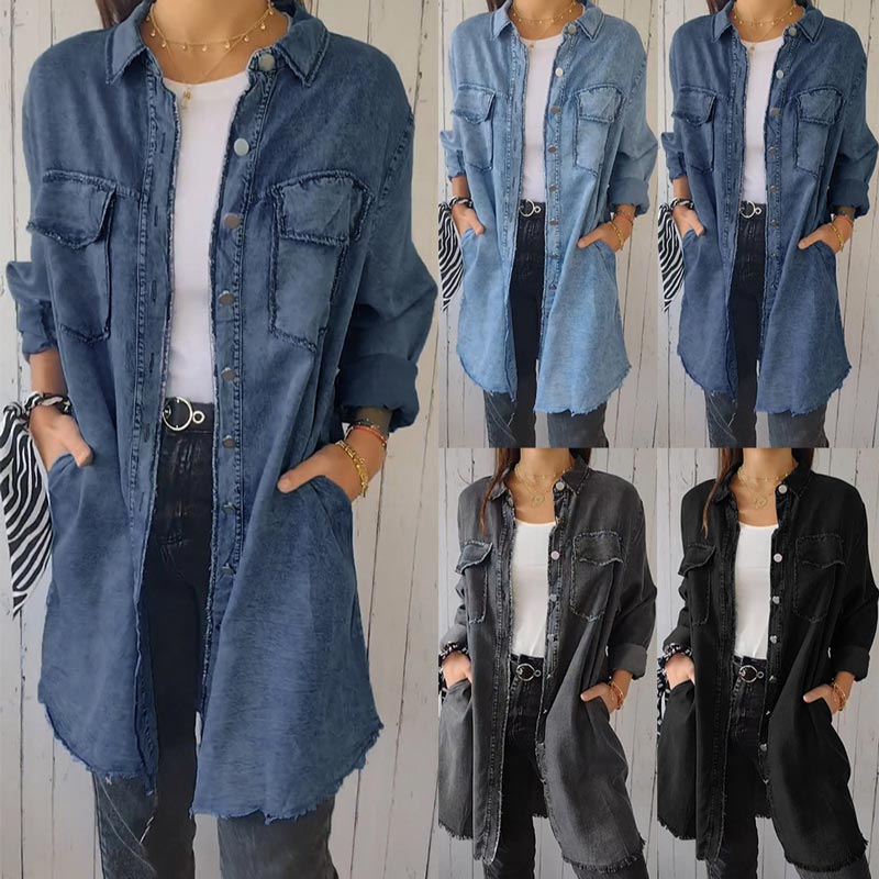 Deandra™ - Oversized Denim Shirt